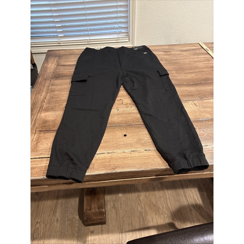 RSQ Jogger Pants Men's Black Large Elastic Waist Casual Stretch - Picture 5 of 5